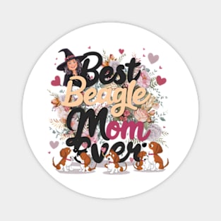 Best Beagle Mom Ever Distressed  dog mom funny Magnet